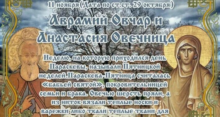 11 ноября православная церковь вспоминает святую преподобную Анастасию Римскую, являющуюся покровительницей овец