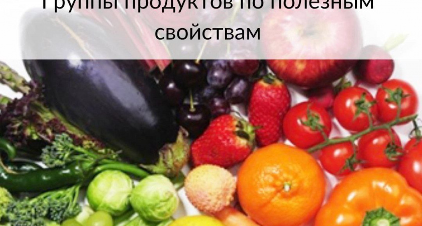 Важен цвет! Группы продуктов по полезным свойствам